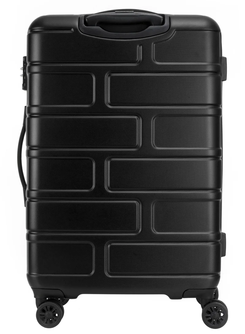 AMERICAN TOURISTER Bricklane Suitcase, 4 Spinner Wheels, Hard Top, Polycarbonate, Jet Black|Lightweight|Scratch & Impact Resistance|TSA Lock|Inner Mesh Zippered Pocket - 3 Years International Warranty